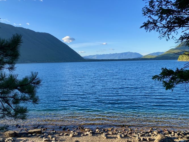View from the shore of Lake McDonald
