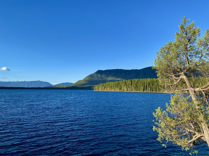 View of Apgar mountain ridge from Rocky Point