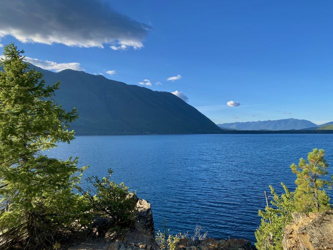 View of the slopes of Belton Hills and Lake McDonald from Rocky Point
