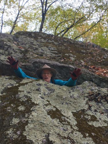 Is Randy being eaten by a rock monster?
