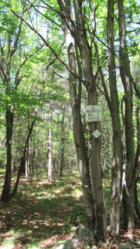 Piscataquog Land Conservancy marker and sign 
