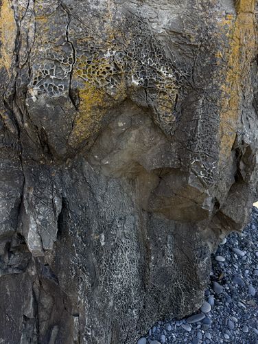 Neat patterns in the sea stack rock formations (volcanic?)