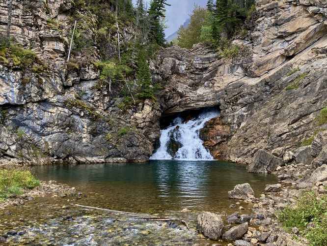 Default image for Running Eagle Falls Nature Trail, a 0.7-mile trail in East Glacier Park, MT (US)