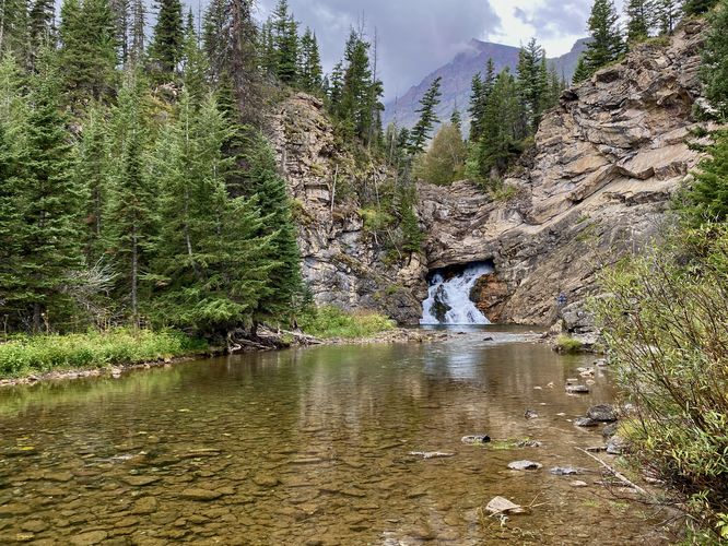 Downstream view of Running Eagle Falls
