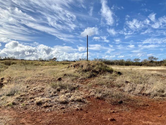 Lone pole inside Russian Fort Elizabeth