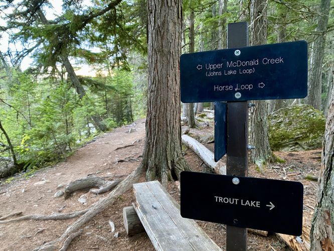Keep left to continue toward McDonald Falls