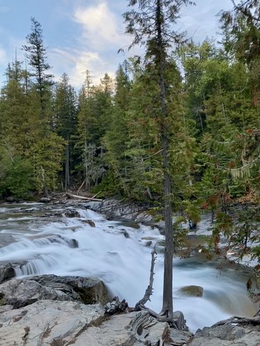 Long exposure of McDonald Falls (upper portion)