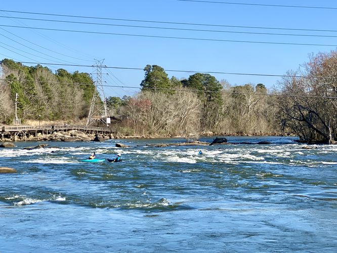 Kayakers in the Saluda River