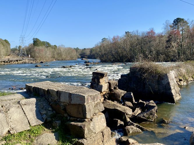 Old structure in the Saluda River