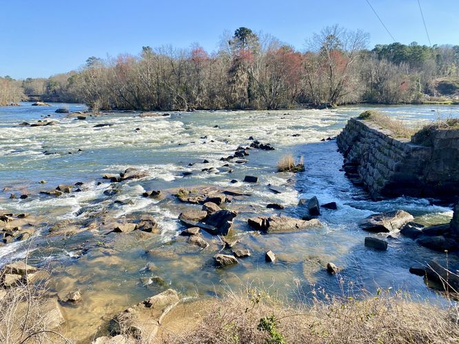 View of Saluda River rapids