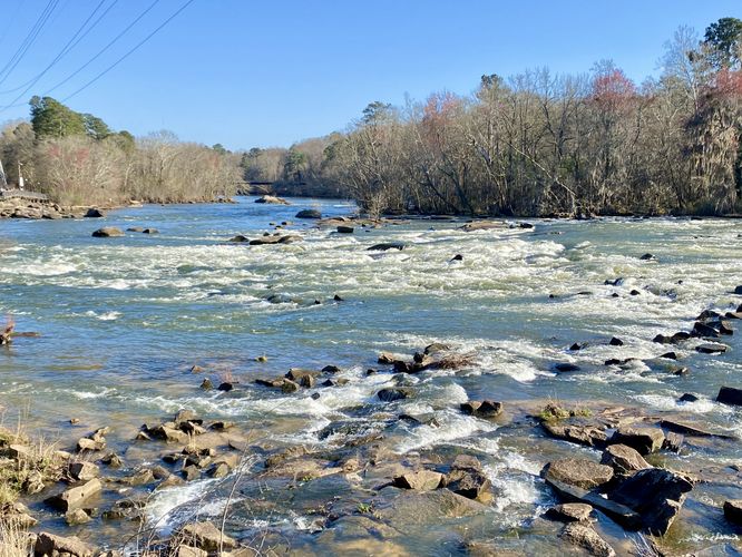 View of Saluda River rapids