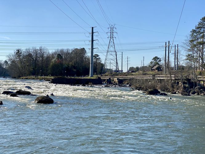 View of the Saluda River looking upstream