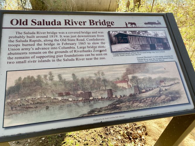 Old Saluda River bridge historical info