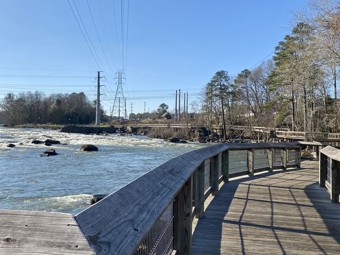 View of the Saluda River from the boardwalk