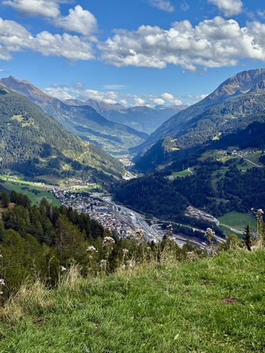 View of Airolo, Switzerland from Gotthard Pass