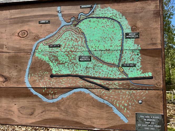Wooden map for the Amazon and Shore Loops