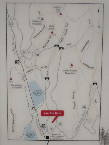 Posted trail map at kiosk