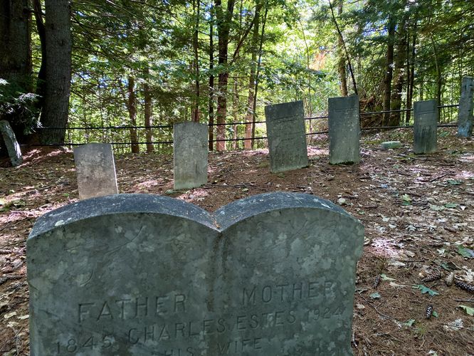 Tombstones in McKenney Cemetery