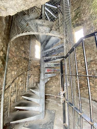 Scargo Tower metal spiral staircase