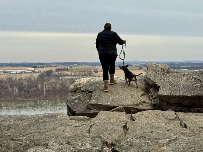 Standing atop Schull's Rock