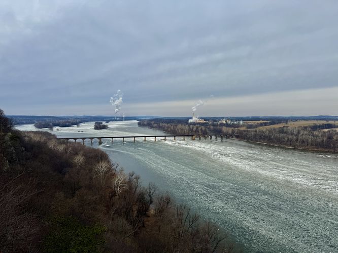 Shock's Mill Bridge spans the Susquehanna River
