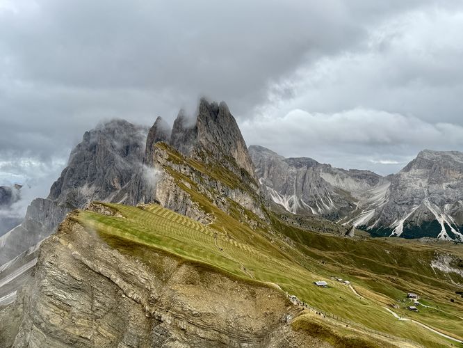 More moody vistas of the alpine peaks on Seceda Ridge