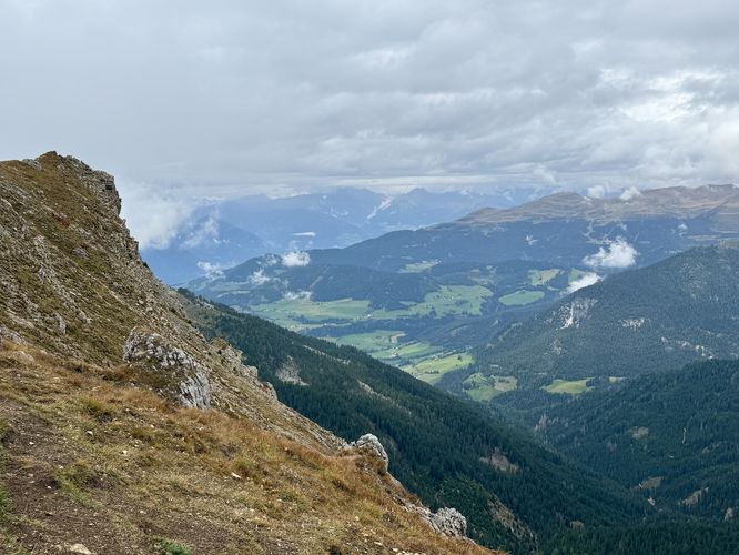 View from the end of Seceda Ridge