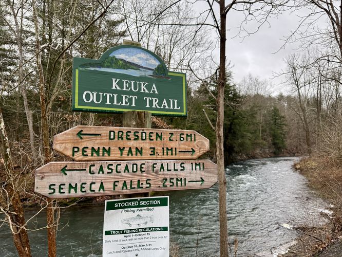 Trailhead along the Keuka Outlet Trail