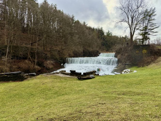 View of Seneca Mills Falls from the trail