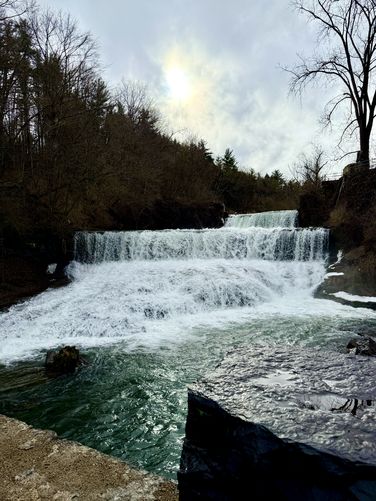 Seneca Mills Falls, approx. 25-feet tall