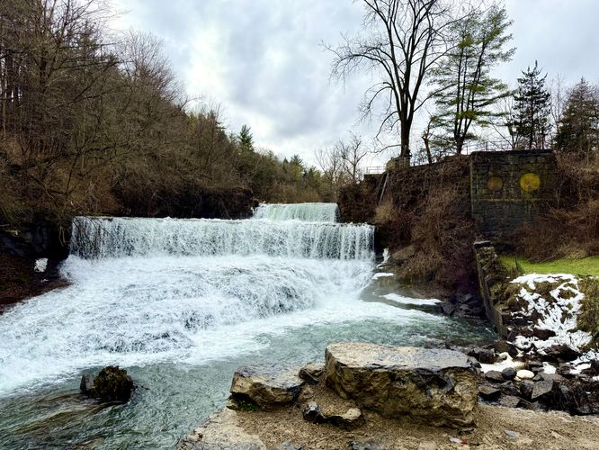 Seneca Mills Falls, approx. 25-feet tall