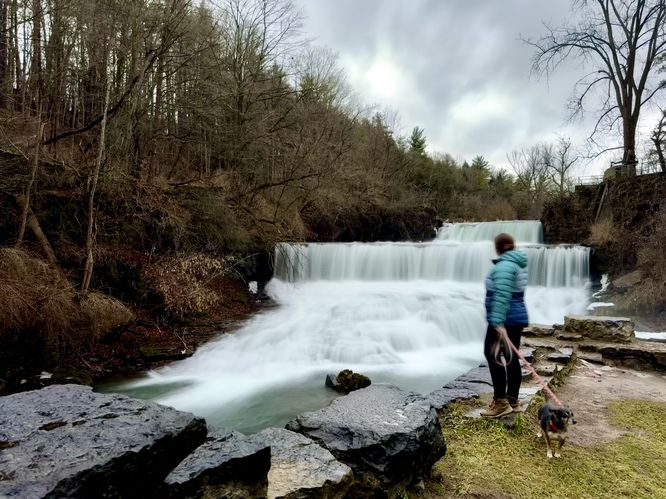 Standing at Seneca Mills Falls