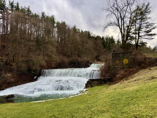 View of Seneca Mills Falls from the trail