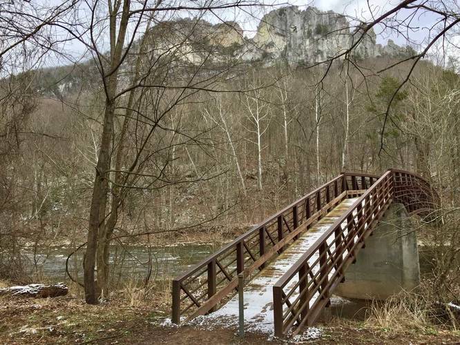 Trail croses this bridge