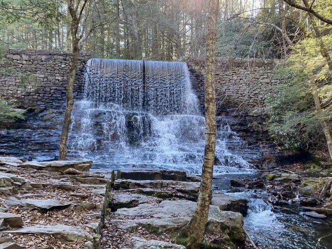 Stametz Dam Falls, approx. 15-feet tall