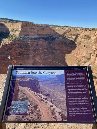 Dropping into the Canyon info kiosk