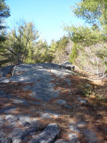 Steep section of rock scramble