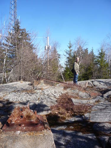 Summit area and old debris