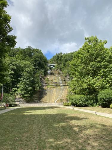 hequaga Falls (165-foot waterfall) at Shequaga Park in Montour Falls, NY