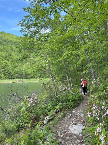 Hiking along Sherando Lake