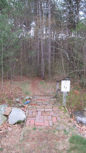 Brick stairway to trails