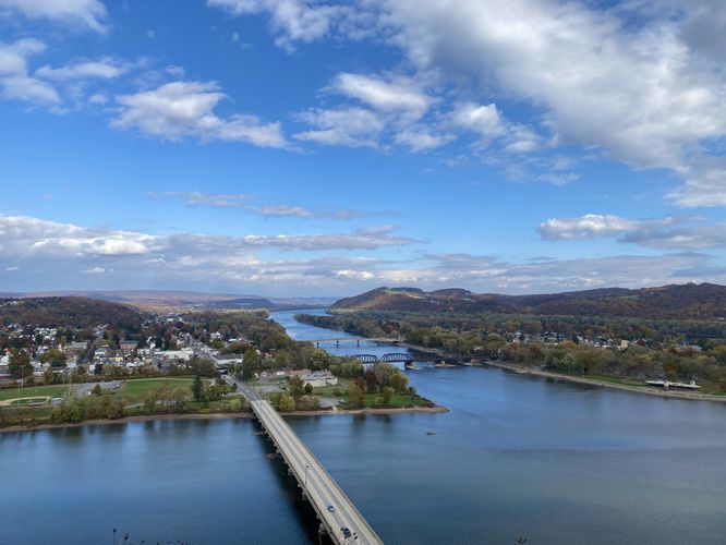 View of the West Branch Susquehanna River and Susquehanna River