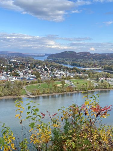 View of the Susquehanna River junction above Northumberland, PA