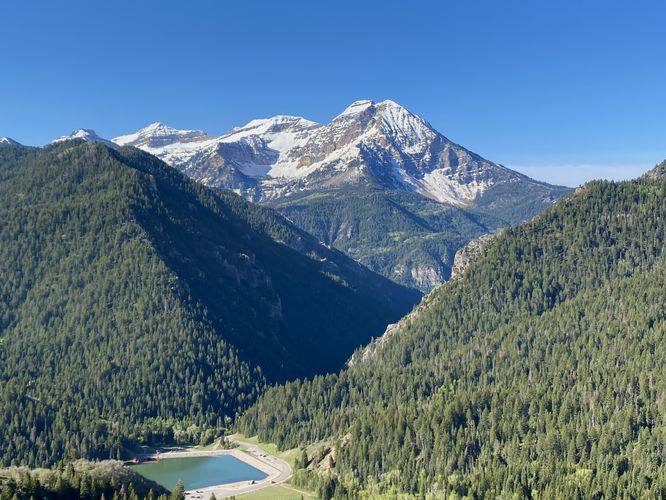 View of Tibble Fork Reservoir and Mt. Timpanogos