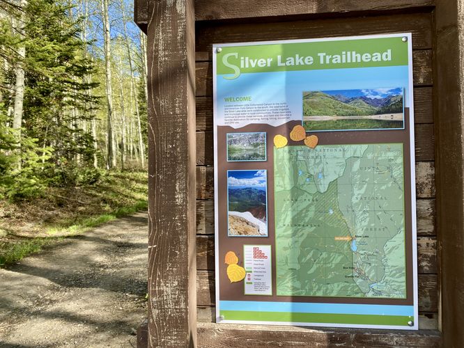Silver Lake Trailhead map