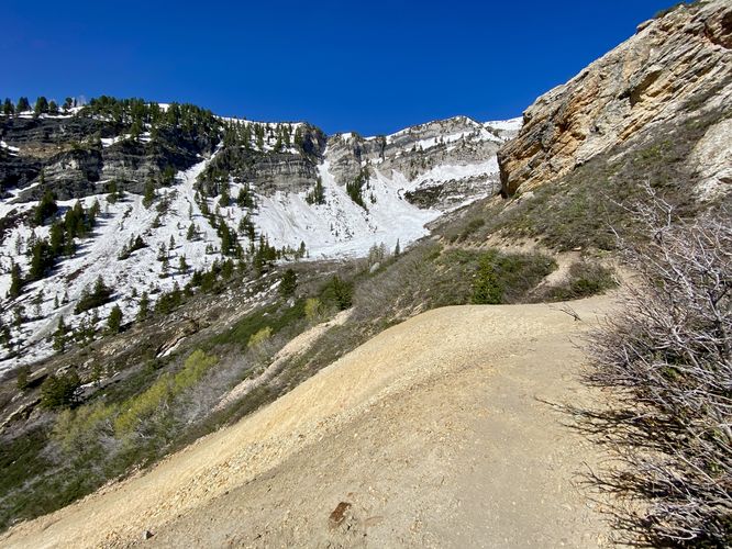 Previous landslide area - keep on-trail
