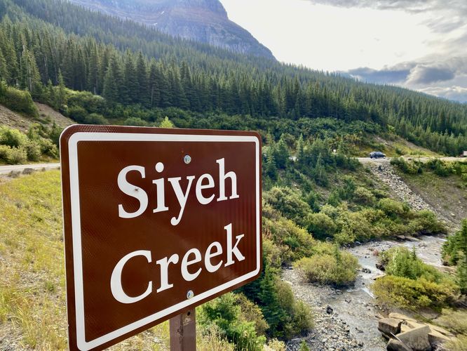 Siyeh Creek sign