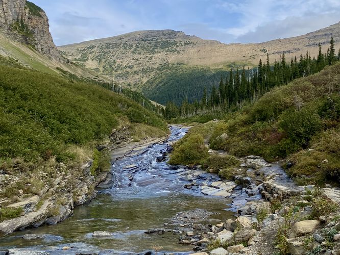 View of Siyeh Bend Falls (lower)
