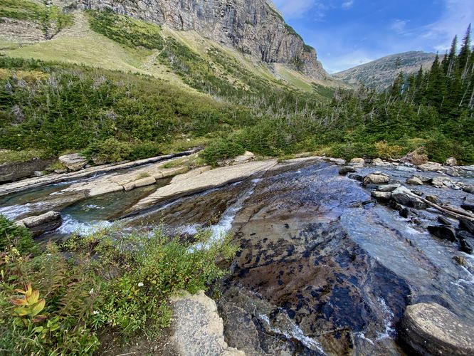 Top of the converging waterfalls