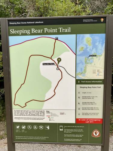 Sleeping Bear Point Trail map